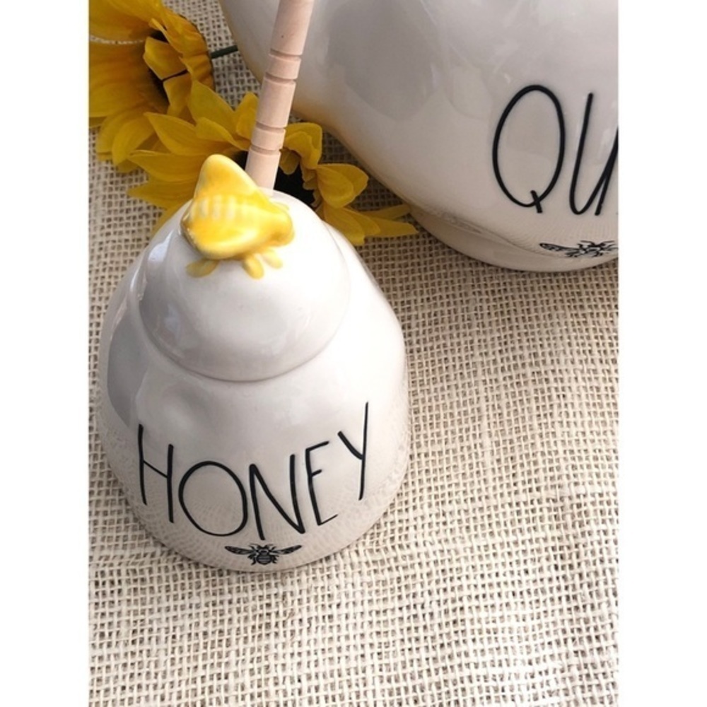 Rae Dunn QUEEN Bee and HONEY Pot Boxed Set - Picture 3 of 9